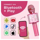 Move2Play, Kids Karaoke Microphone | Includes Stickers & Bluetooth | Kids Birthday Gift | Toy for All Ages 2, 3, 4, 5, 6+ Year Old Girls, Boys & Toddlers (All Pink)