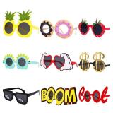 WATSELOK Party Sunglasses - 9 Pairs Funny Hawaiian Glasses, Funny Novelty Giant Fancy Summer Kids Party Favors,photo booth props Beach Themed Party Supplies Decoration