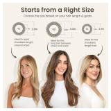 AIMIKE Round Hair Brush, Nano Thermal Ceramic & Ionic Tech, 2.1 Inch Barrel with Boar Bristles for Enhanced Texture, Golden, Hair Drying, Styling, Curling and Shine + 4 Free Clips