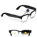 AI Smart Glasses with 8MP Camera, 4K Photo/1080P Video, Anti-Shake Recording, 12H Music & Bluetooth Calling, Real-Time Translation & GPT Object Recognition, IP66 Waterproof ,Photochromic Lenses