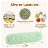 Potaroma Cat Toys Pillows, 3 Pack, Soft and Durable Crinkle Sound with Catnip Inside, Interactive Indoor Kitten Kicker, Promotes Kitty Exercise