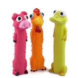 CHIWAVA 3 Pack 9\" Squeaky Latex Dog Toys Standing Stick Animal Puppy Fetch Interactive Play for Small Medium Dogs
