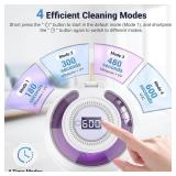 2025 Upgraded Ultrasonic Retainer Cleaner Machine Deep Clean with Buzzer Alarm, Versatile Denture Cleaner 45kHz, Mouth Guard Cleaner, Night Guard Cleaner Dental Cleaning Pod 6 u/v Lights