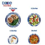 Dixie Ultra, Large Paper Plates, 10 Inch, 100 Count, 3X Stronger*, Heavy Duty, Microwave-Safe, Soak-Proof, Cut Resistant, Disposable Plates For Heavy, Messy Meals