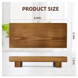 Wood Riser Soap Stand, Wooden Tray for Bathroom Counter, Kitchen Sink Stand for Soap, Pedestal Stand for Table Display, Home Decor, Footed Tray(8.66x3.54 Inch)