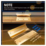 Gagsu Door Barricade Security Lock Door Brace Fits Most Doors Like Standard Doors, French Doors. Home Safety Protection, Double Safety Security Protection - Gold