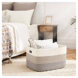 Artfeel Blanket Basket,Rectangle Woven Baskets for Storage,65L Laundry Basket for Decorative Nursery Blanket,Toys,Dirty Clothes and Magazine in Shelves,Baby Room,and Living Room