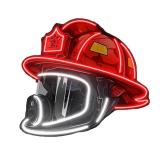 Firefighting Helmet Neon Sign,USB Powered Neon Light,Hero Decor Neon Light USB Powered LED Dimmable,for Hero Wall Decor Man Cave Firefighting Sign Wall Decor art, Firefighting Gift