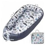 Baby Lounger Cover for Newborn 0-24 Months Soft Baby Nest Cover Organic Breathable Nest Lounger Pillow for Infants