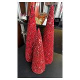 Christmas Medium Red Berry Cone Artificial Tree Red - Thresholdâ¢ 3 Pack
