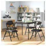 Flash Furniture Mindy Kids 5-Piece Folding Square Activity Table and Chairs Set  Black