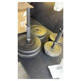 Fitvids Adjustable Dumbbell Set, 40lbs Free Weights Set for Exercise and Fitness *missing screw caps*