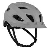 Retrospec Lennon Bike Helmet with LED Safety Light Adjustable Dial & Removable Visor - Adjustable Bicycle Helmet for Adult Men & Women - Matte Stone One Size