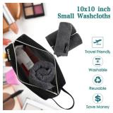 Wash Cloths 6 Pack, Super Soft & Skin Friendly Face Towel for Sensitive Skin, Reusable Washable Makeup Remover Cloth, 10x10 inch Small Baby Washcloths, Easy to Rinse Dark Grey Facial Cleaning Cloth