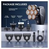 Head Shavers for Bald Men, 7D Electric Razor 10000 RPM High-Speed Mens Head Shaver, LED Display & IPX8 Waterproof for Wet/Dry Use, Fast Rechargeable Shaving Grooming Kit
