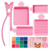 5 PCS Bead Tools Set, Bead Tweezers and Fuse Beads Pegboards for DIY Crafting, Efficient Mini Fuse Beads Organizer with 2.6mm Beadable Tool