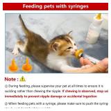 Pet Feeding Bottle and Syringe Set for Puppies and Kittens(3 Bottles,3 Syringes,9 Nipples)