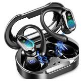 Wireless Earbuds, 2025 Bluetooth 5.4 Headphones Sport, 50Hrs HiFi Stereo Deep Bass Over-Ear buds with ENC Noise Cancelling Mic, IP7 Waterproof & LED Display Earphones with Earhooks for Workout/Running