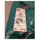 Teal Mesh Pattern XL Mens Polo Button Up