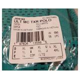 Teal Mesh Pattern XL Mens Polo Button Up