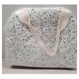 Lunch Bag Cotton Quilted Insulated for Women Cute Floral Lunch Tote Bag Reusable Cooler Bag Large Capacity Leakproof Lunch Box Bag