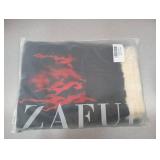 ZAFUL Mens Y2K Cross Letter Graphic Goth Sweat Pants Drawstring Wide Leg Casual Sweatpants  Unisex Streetwear Black & Red Size S