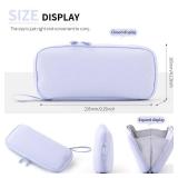 ANGOOBABY Pencil Case Wide Opening Durable Pen Pouch Lightweight Portable Pencil Bag with Handle for School Teen Girl Boy Men Women Adults Blue