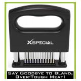 XSpecial Mini-Deluxe Meat Tenderizer - 48 Blade Stainless Steel Needle Tenderizer for Steak & Chicken