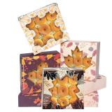 Thanksgiving Cookie Boxes with Window Fall Maple Leaf Bakery Treat Box for Fall Harvest Wedding Thanksgiving Party Supplies (30packs 8x8x2.5)