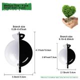 8 Pcs Half Black Half Transparent Plant Rooting Propagation Ball,Air Layering Kit,Assisted Cutting Rooting,Reusable Plant Rooting Device,Grafting Device Root Box for Plants Rose.