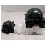 8 Pcs Half Black Half Transparent Plant Rooting Propagation Ball,Air Layering Kit,Assisted Cutting Rooting,Reusable Plant Rooting Device,Grafting Device Root Box for Plants Rose.