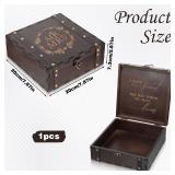 Wedding Keepsake Box, Wood Weddings Gifts Bridal Shower Engagement Gift Accessories Organizer with Lids for Couples Newlyweds Mr and Mrs Wedding