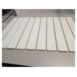 Large Stone Dish Drying Mat 23x15.3 Inch for Kitchen Counter & Sink, Collapsible Quick-Dry Diatomaceous Earth Pad, Eco-Friendly Absorbent Mat for Dishes Cups Bottles (White, 23" x 15.3")