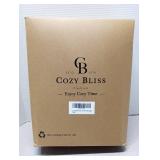 Cozy Bliss Checkered Faux Rabbit Fur Twin Blanket for Bed, Soft Fuzzy Blankets for Women Men, Furry Fleece Throw for Sofa Bedroom Living Room (60 * 80 Inches Beige)