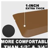 HEALEG Anti Fatigue Floor Mat,Kitchen Mat, Standing Desk Mat Comfort at Home, Office, Garage - Polyurethane(PU) Foam (Brown, 40" L x 17" W x 1" Th)