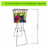 Airhercs Tennis Balls Hopper Or Pickleball Hopper,79 Tennis Capacity Or 50 Picklel Capacity, Also As Ball Picker,Easy to Pick Up 30 Tennis Or Pickle in 1 Minute, Easily Placed in The Trunk of A Car - 
