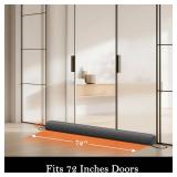 Sunolga Door Draft Stopper Blocks Hot and Cold Air with Removable Washable Cover for Bottom of Door, All-Season Seal for Noise, Light, Wind, Door Sweep for Gaps Up to 3", Home Essentials, 72", Gray