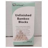 Bamboo Blocks 100 PCS 3/4 Inch Unfinished Bamboo Blocks for Crafts Wooden Cubes Plain Wooden Blocks for Baby Shower, Small Blank Wooden Blocks, STEM, Building, Birch Wood Cubes for Crafts