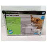 Premier Pet 128 oz. Pet Fountain- Automatic water fountain for dogs  cats & multi-pet homes  filtered water  promotes hydration  adjustable water flow  sleek  compact  easy to clean  filters included