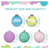 SY Super Bang 15PCS Christmas Ornaments Set, 8CM/3.14\" Macaroon Colorful Pastel Candy Shatterproof Ball Ornaments Tree Hanging Decorations, for Home Holiday Party Xmas Decor.
