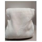 Linen Look Blackout Curtains for Bedroom - Extral Wide Thermal Insulated & Privacy Protection Patio Sliding Door Drape - Grommet Thick Textured Panel for Living Room, W100 x L96 inches, White