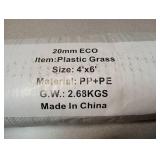 Homietina Artificial Grass Rug 0.8 Inch Pile Height 4FTX6FT Indoor Outdoor Rug Fake Grass Carpet with Drainage Holes Artificial Turf Faux Grass Rug Realistic Turf Soft Rubber Backing Custom Size