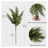 12 Pcs 19.5 Inches Christmas Cedar Branches, Cedar Artificial Christmas Branches DIY Crafts Faux for Xmas Indoor Outdoor Home Decor