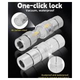 1/2 NPT Skid Steer Hydraulic Couplers,Skid Steer Quick Connect Fittings with 2PCS Dust Caps,Hydraulic Quick Connect with Most Models of Skid Steers Loaders, 2 Sets(ISO16028)