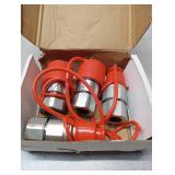 1/2 NPT Skid Steer Hydraulic Couplers,Skid Steer Quick Connect Fittings with 2PCS Dust Caps,Hydraulic Quick Connect with Most Models of Skid Steers Loaders, 2 Sets(ISO16028)