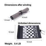 14" x10" Chess Sets, Lightweight and Easy to Carry, Chess Mini Game Set, Black and White Pieces, Garden Games, Travel Chess Set for Adults and Kids