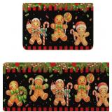 Christmas Gingerbread Men Door Mat- 2 piece