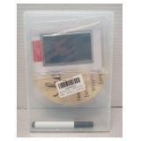 Baby Birth Announcement Sign, 5.8 Inch Wooden Hello World Newborn Name Sign for Hospital with Marker and Stand, Baby Welcome Sign Photo Props for Boys and Girls Gifts