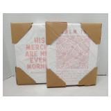 5 Piece- Christian Wall Art Pink Bible Verse Canvas Wall Decor Trendy Preppy Room Poster Cute Girls Scripture Pictures Decor Floral Bow Religious Prints Nursery Artwork for Bedroom 8x10x6 Inch Wrapped