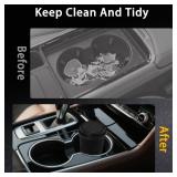 LCMWHOP Car Trash Can Bin with Lid - 2 Pack Mini Car Garbage Can Cup Holder-Black Small Leakproof Vehicle Trash Bin-Automotive Organizers and Storage for Back Seat Door SUV Accessories